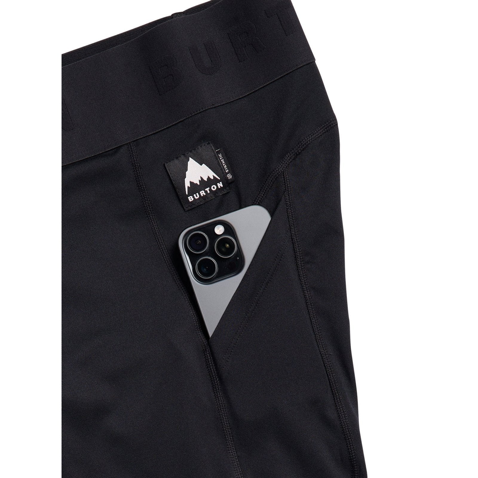 Womens Synthetic Midweight Base Layer Pants True Black - Image 5