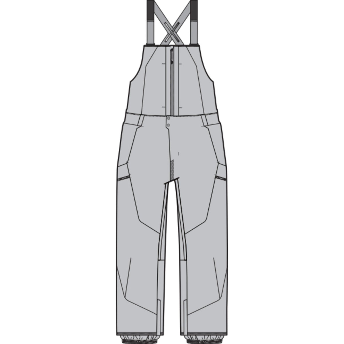 Mens Reserve Gore-Tex 2L Bib Pants Gray Cloud - Image 5