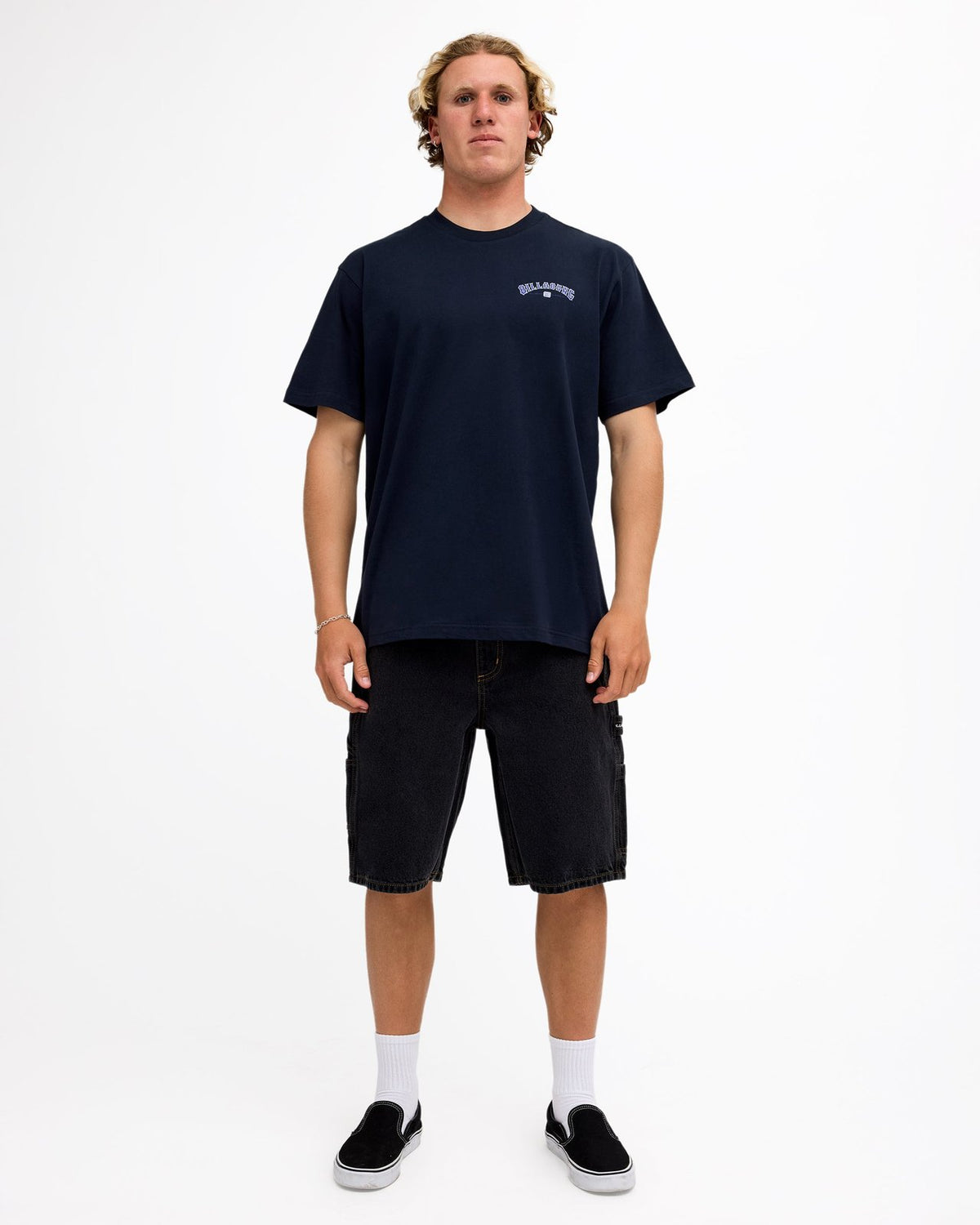 Mens Chrome Arch T-Shirt Navy - Image 5