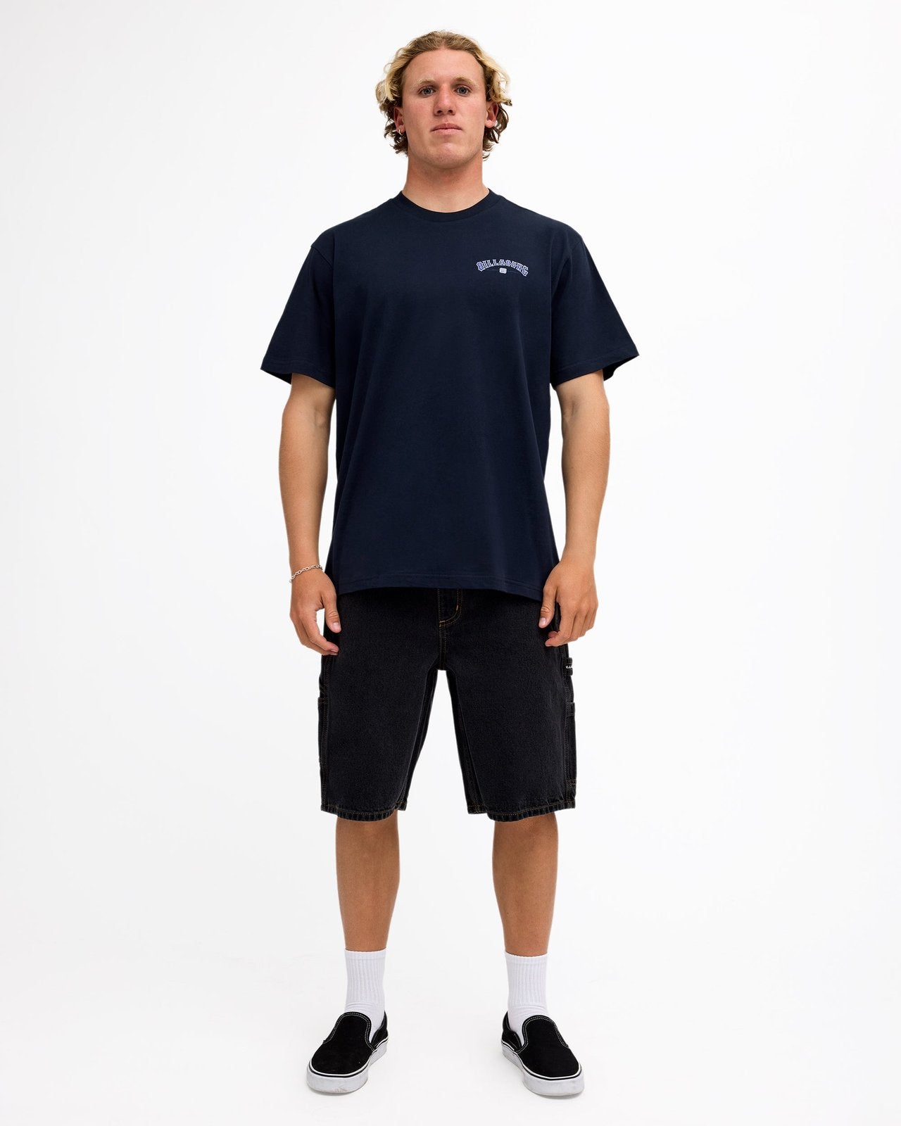 Mens Chrome Arch T-Shirt Navy - Image 5