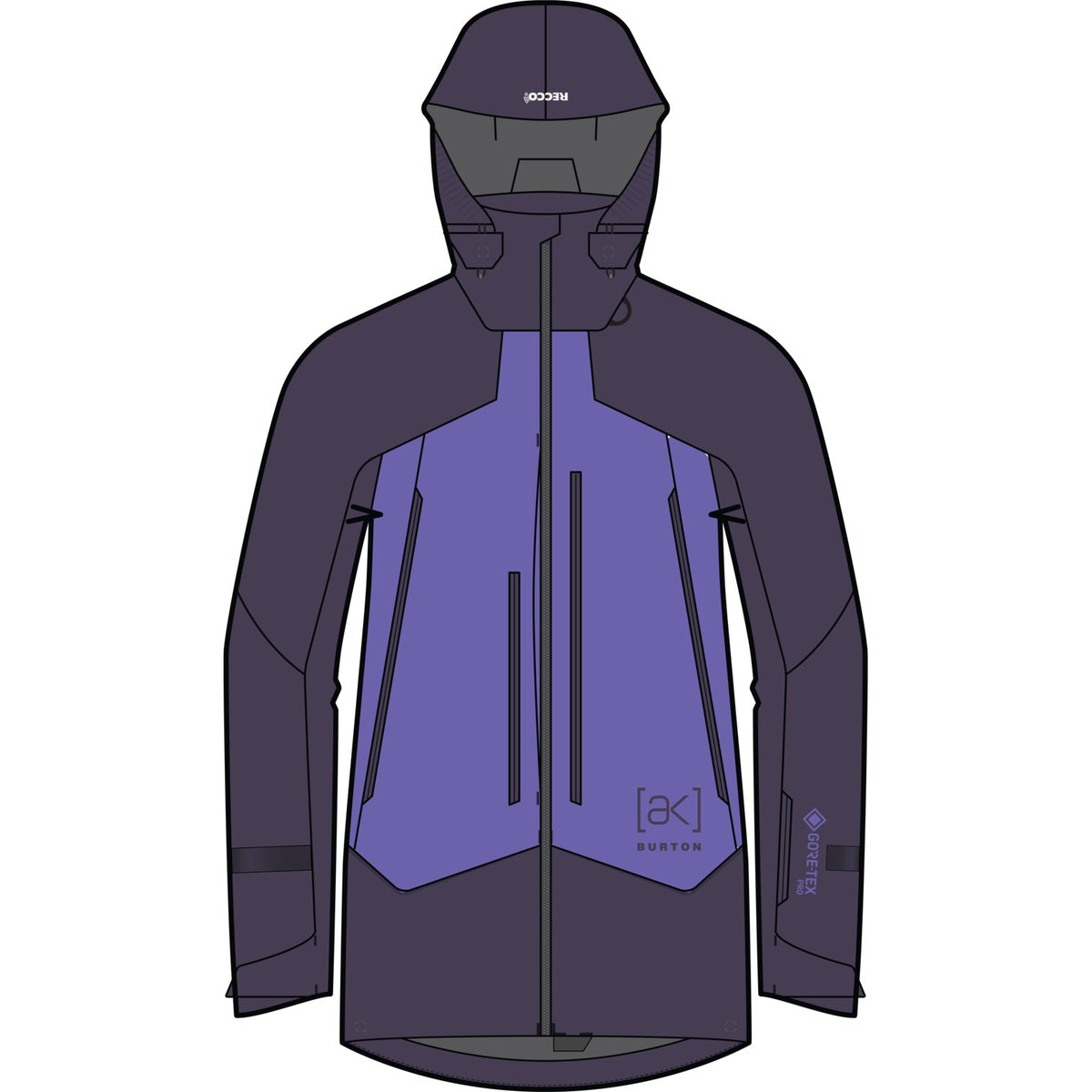 Womens [Ak] Acamar Gore-Tex Pro 3L Jacket Nightshade Purple / Purple Voltage - Image 5