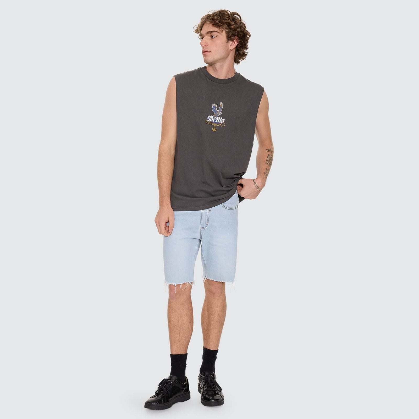 Always Good Always Tough Merch Fit Muscle Tee Merch Black - Image 6