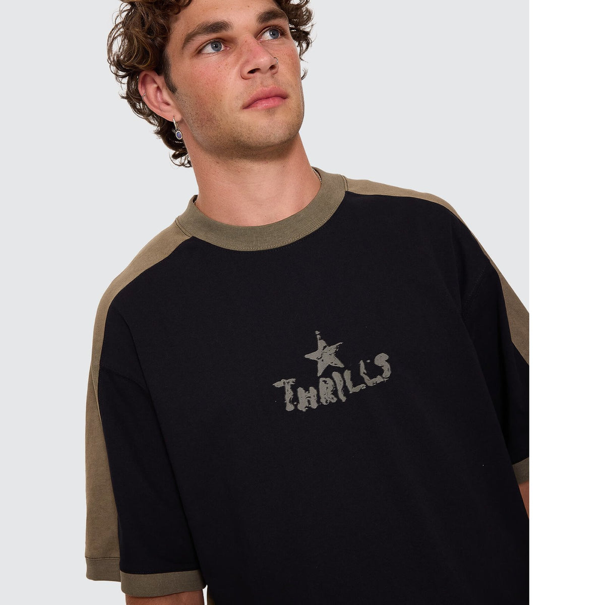 New Ways Of Living Box Crop Panel Tee Black - Image 6