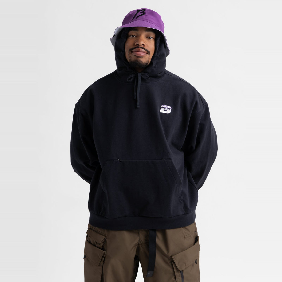 Mens Standard Pullover Hoodie True Black - Image 6