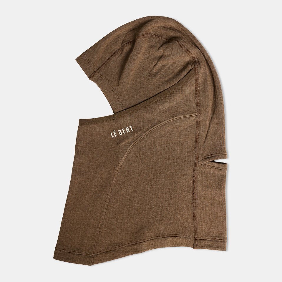 Heavyweight Grid Fleece Merino Balaclava Cocoa - Image 4