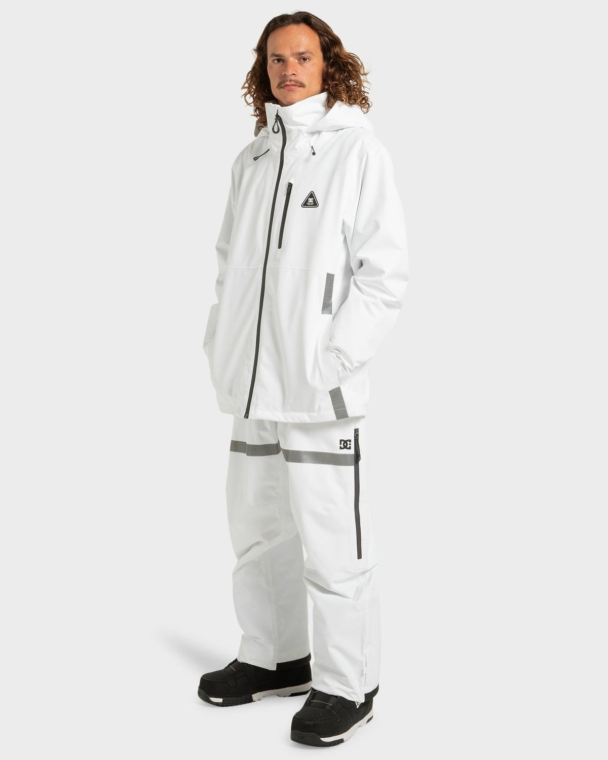 Mens Squadron 30K Snowboard Pants White - Image 6