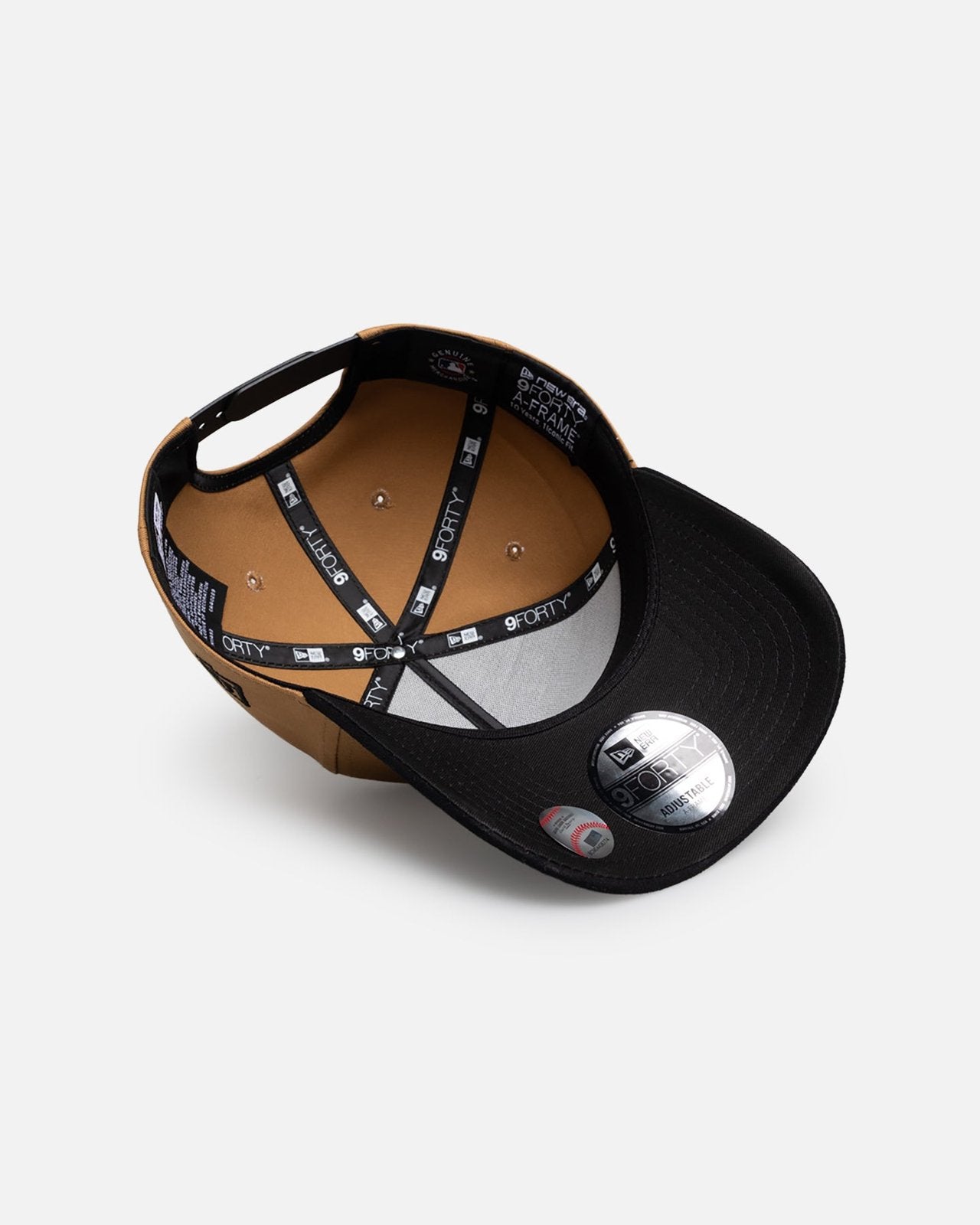New York Yankees 9FORTY A-Frame Snapback - Wheat Black Suede - Image 6