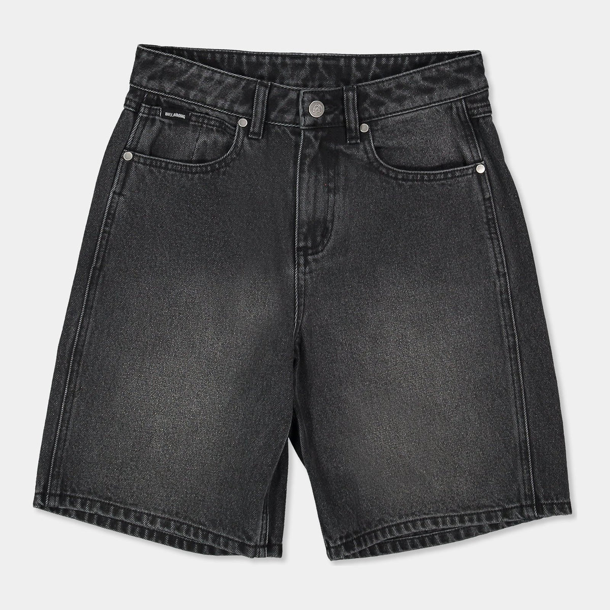 Boys Spec 73 Baggy Denim Shorts Black - Image 6