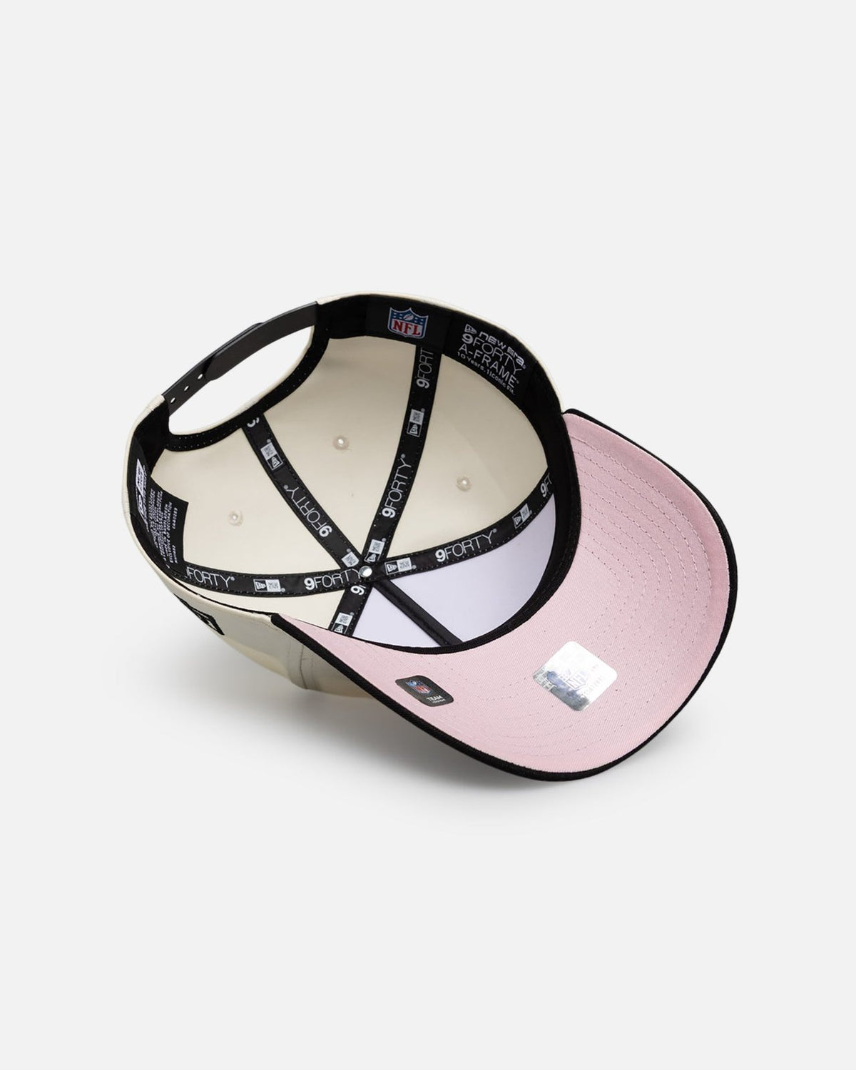 Las Vegas Raiders 9FORTY A-Frame Snapback - Chrome Black Pink - Image 6