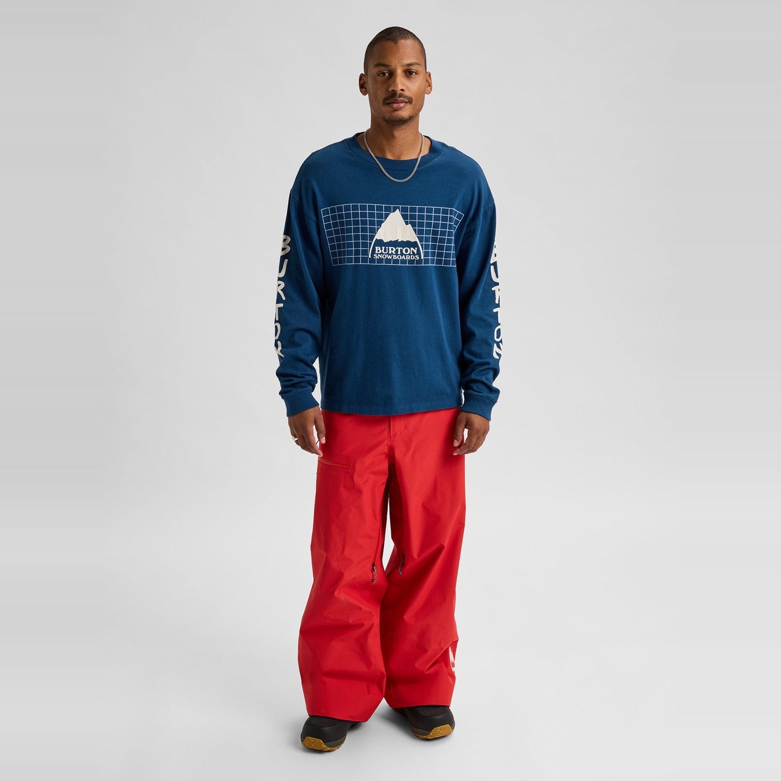 50th 83 Squared Long Sleeve T-Shirt Selvedge Blue - Image 6