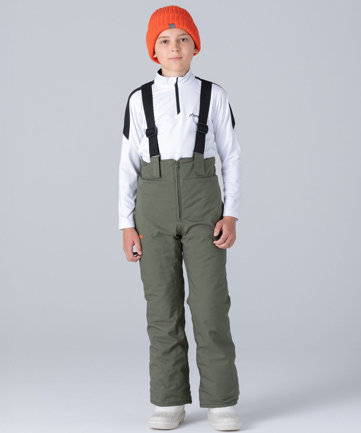 Asymmetrical Bicolour Ski Suit Orange - Image 6