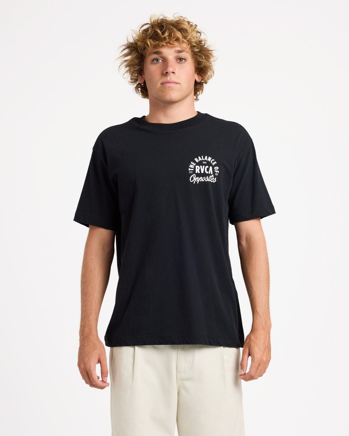 Mens Semi T-Shirt Rvca Black - Image 6