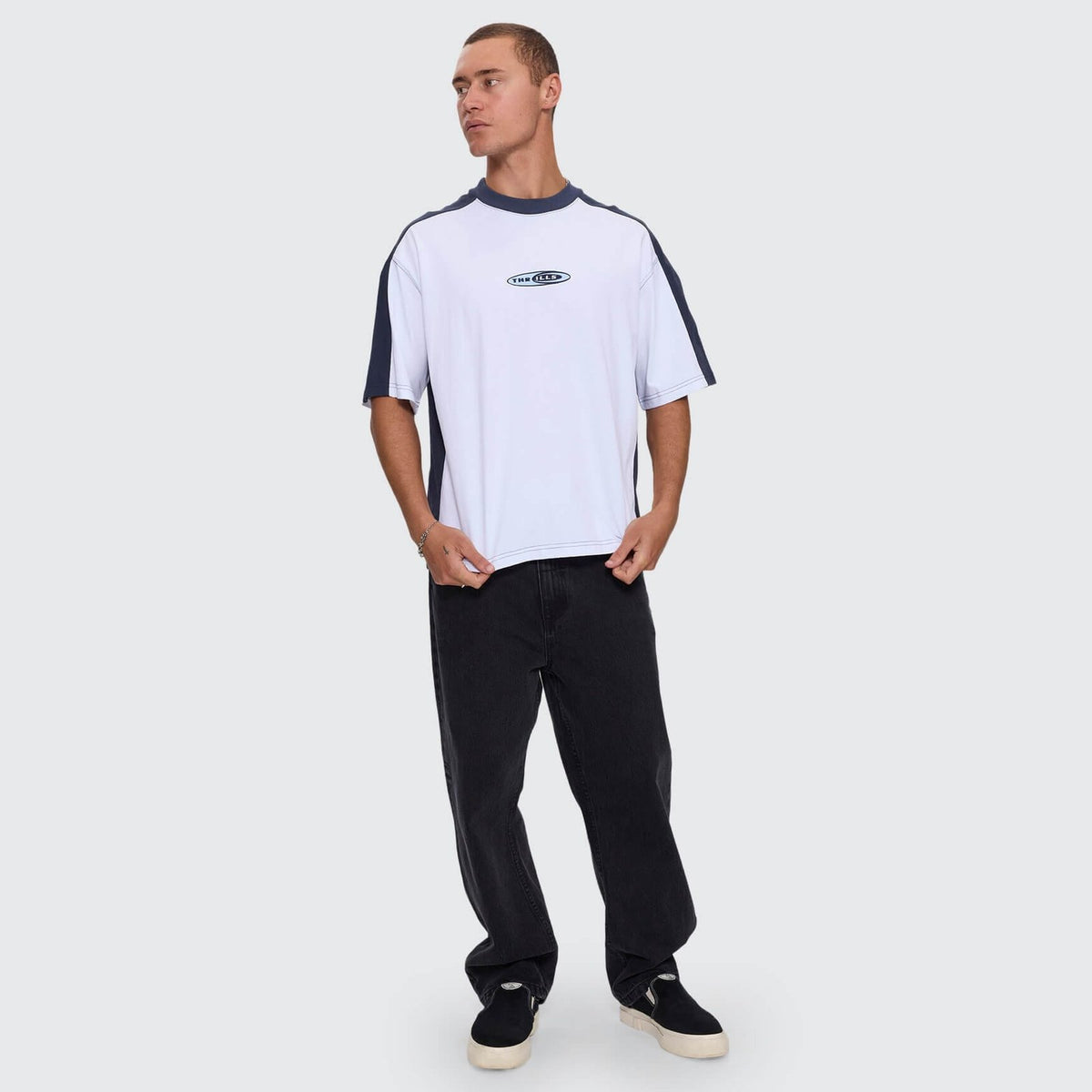 Mad Dogs Box Crop Panel Tee White - Image 7