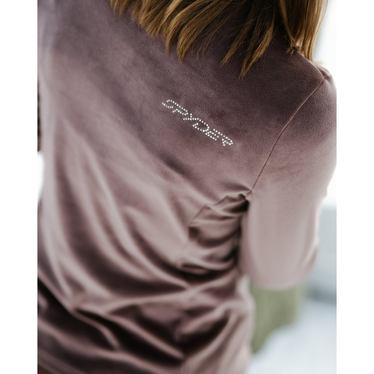 Womens Shimmer Bug Half Zip Mocha - Image 7