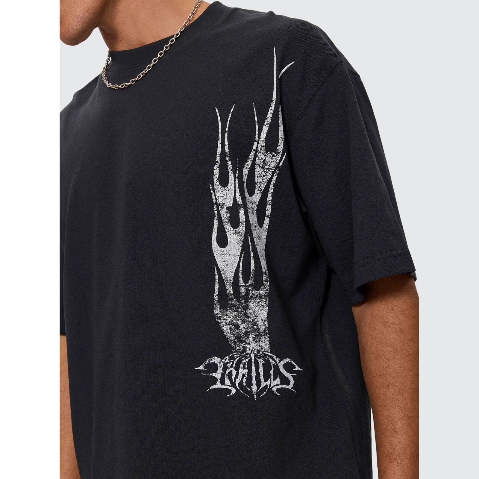 Matter Of Flame Box Crop Tee Faded Black - Image 7