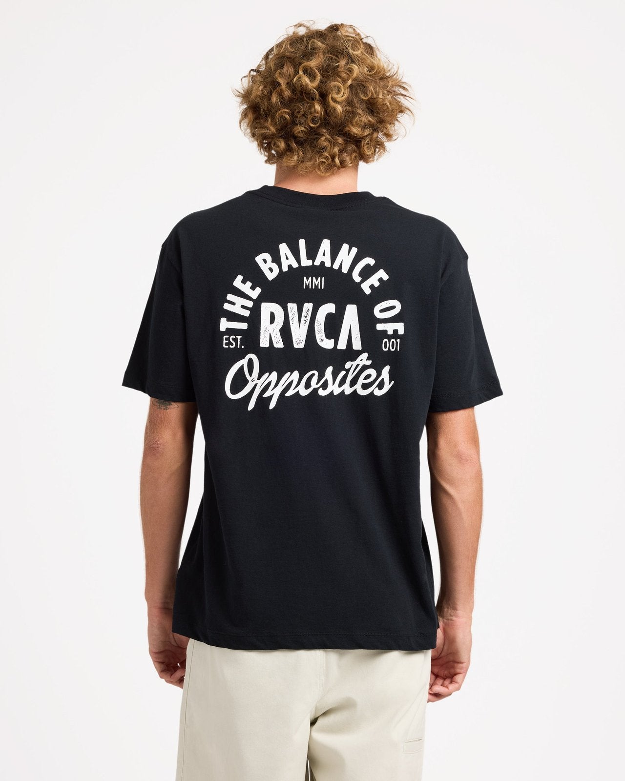 Mens Semi T-Shirt Rvca Black - Image 7
