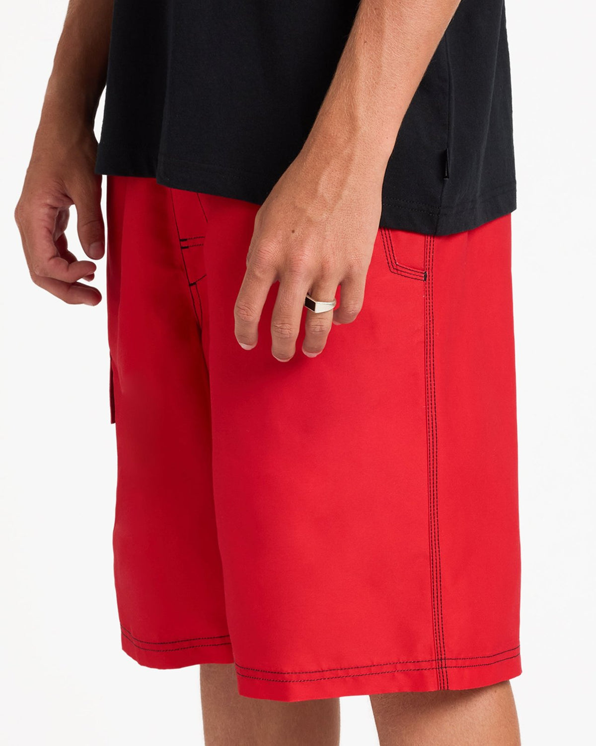 Mens Throw On 22" Shorts Red Core - Image 7