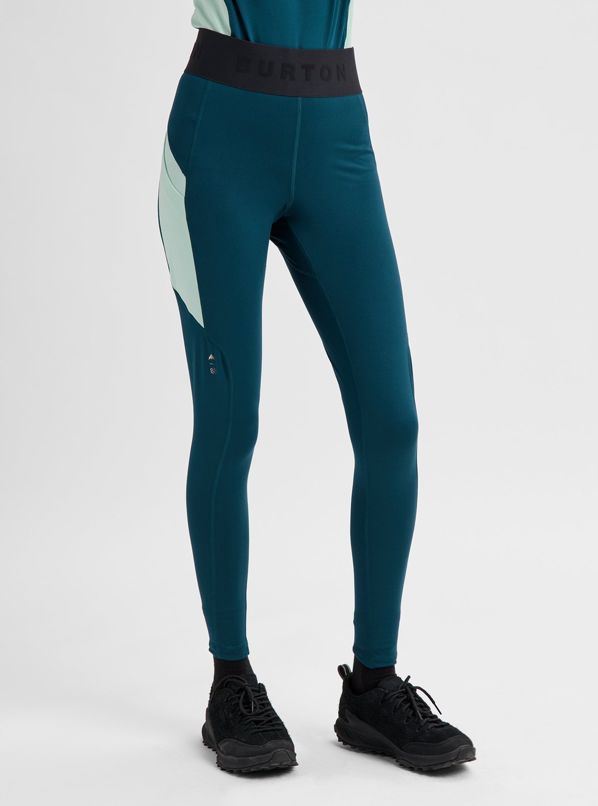 Womens Synthetic Midweight Base Layer Pants Atlantic Teal/Spring Frost - Image 7