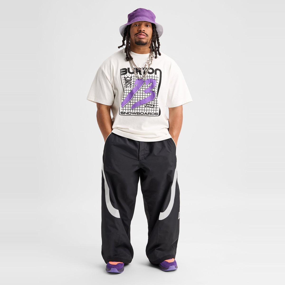 Mens 2L Baggy Simple Pants True Black - Image 7