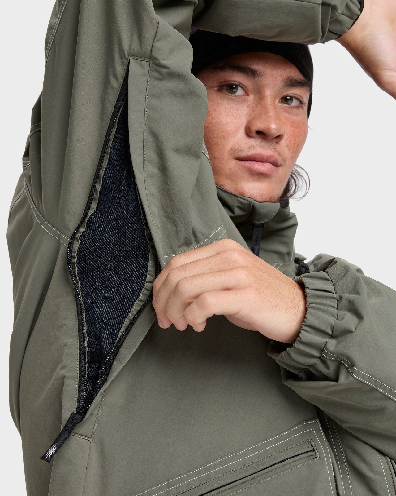 Mens Live Wire Snow Jacket Dusty Olive - Image 7