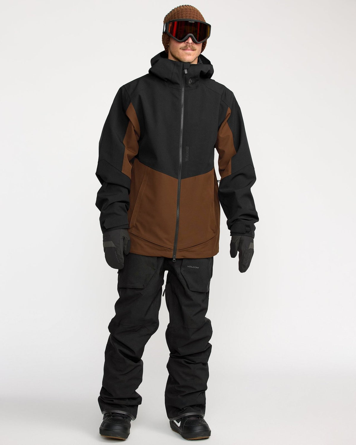 Mens Brighton Full Zip Jacket Brown - Image 7
