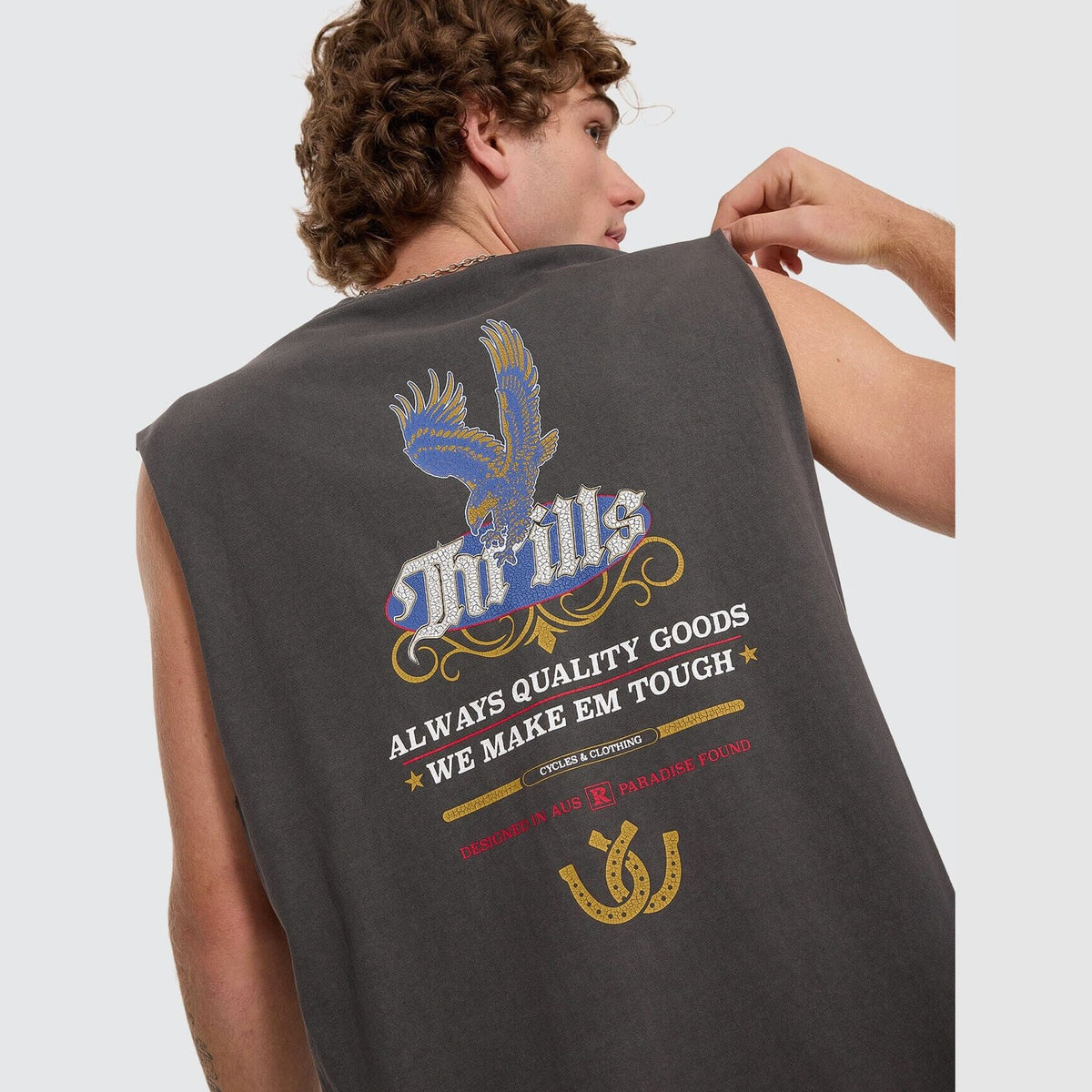 Always Good Always Tough Merch Fit Muscle Tee Merch Black - Image 8