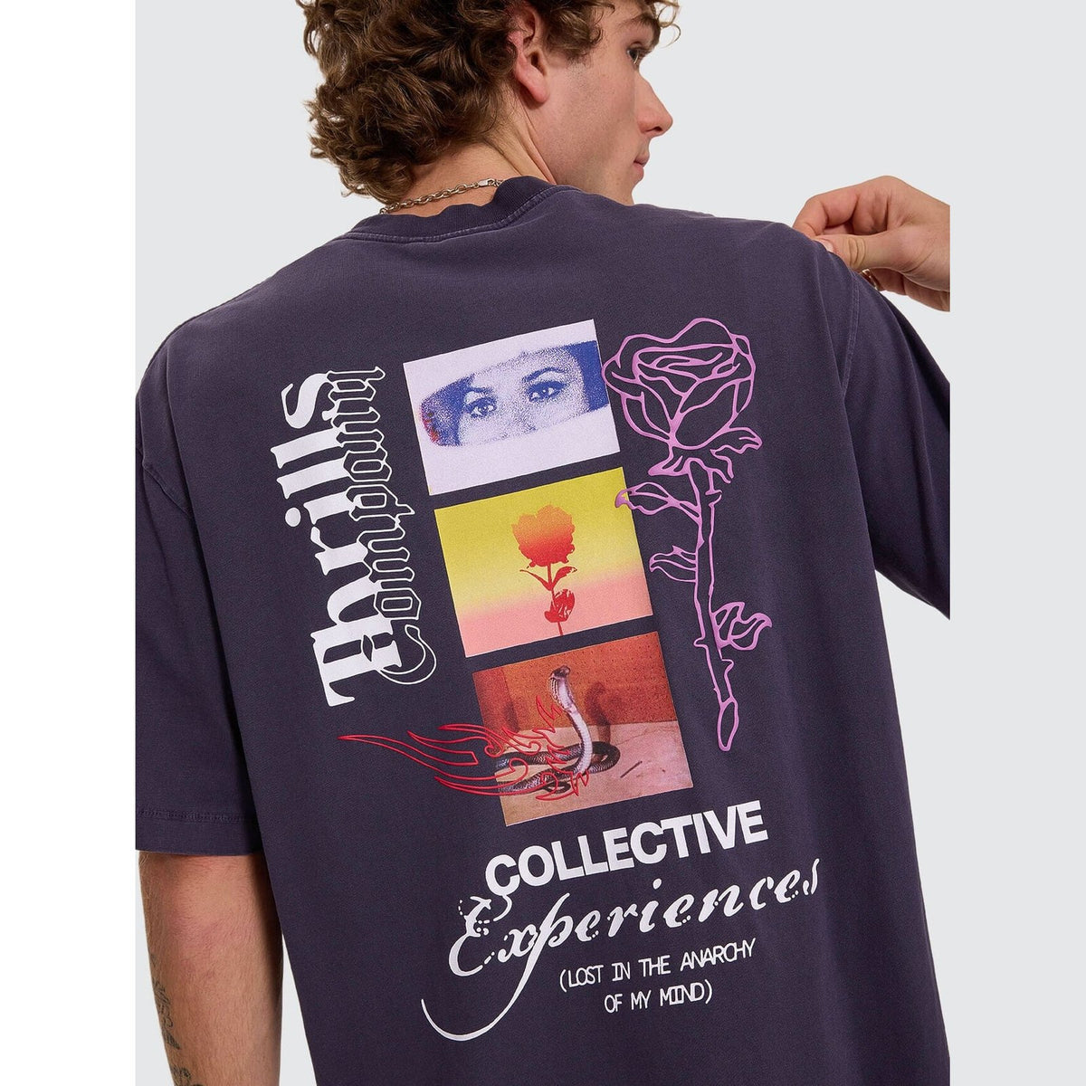 Collective Experiences Box Crop Tee Graphite - Image 8