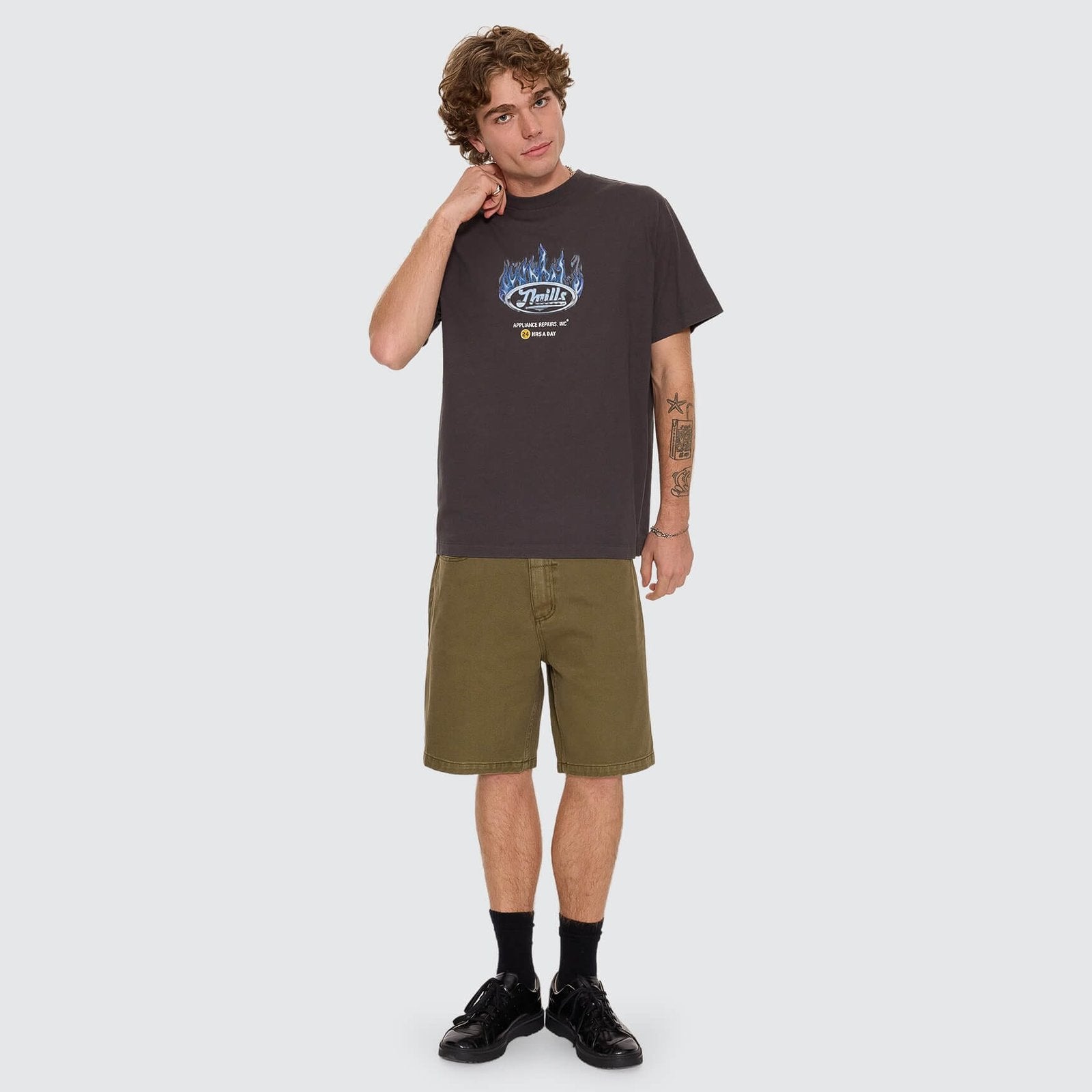 Drop Outs Merch Fit Tee Dark Merch Black - Image 8