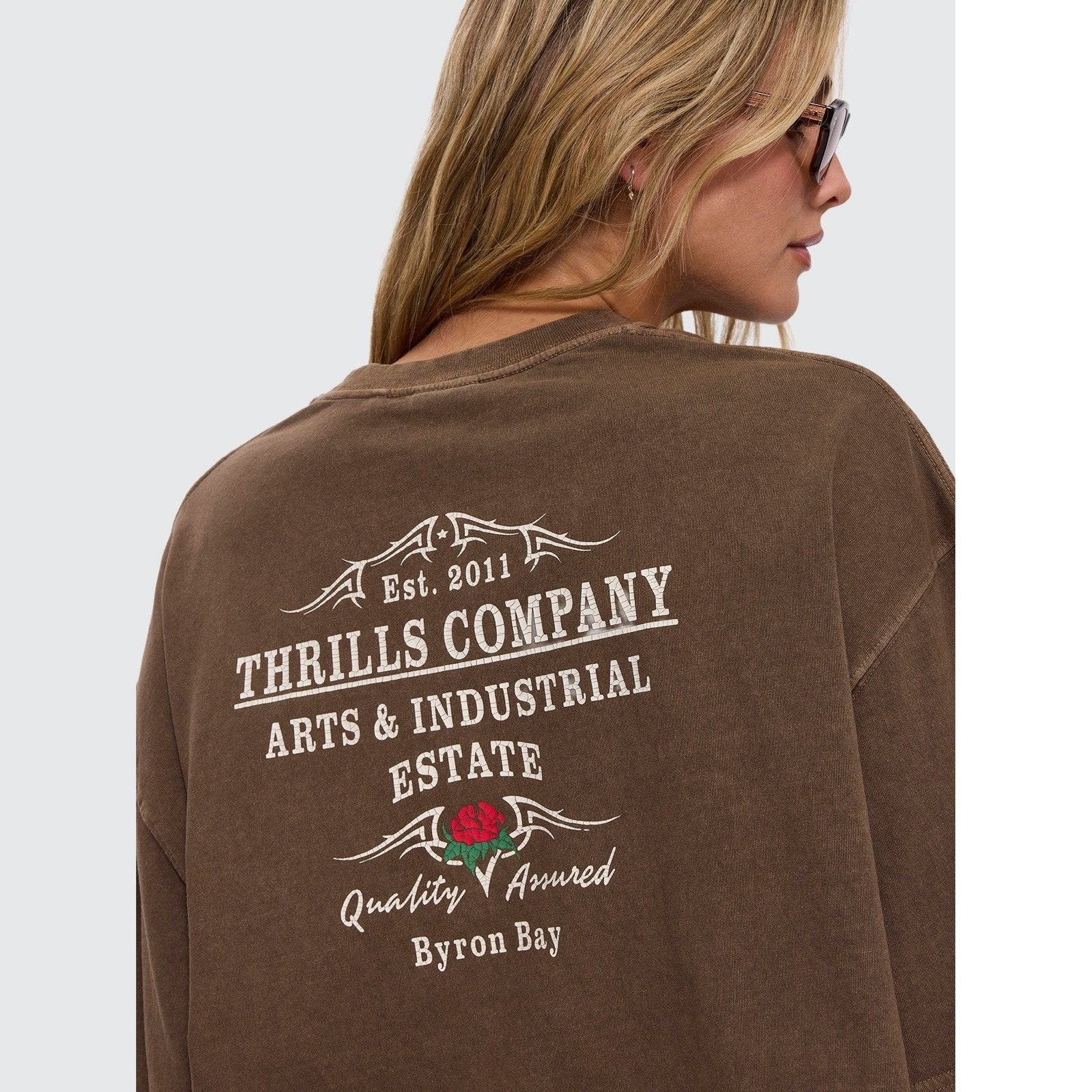 Banner Of Strength Oversized Tee Cocoa - Image 8