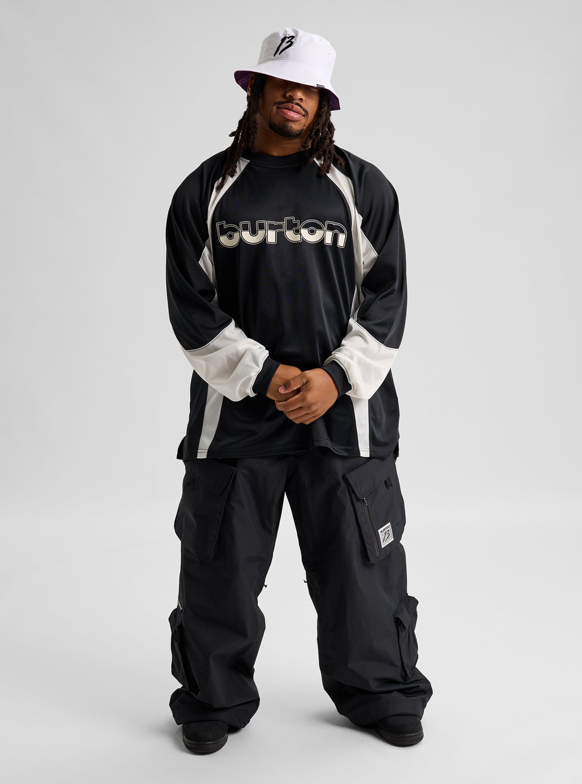 Mens 2L Baggy Cargo Pants True Black - Image 8