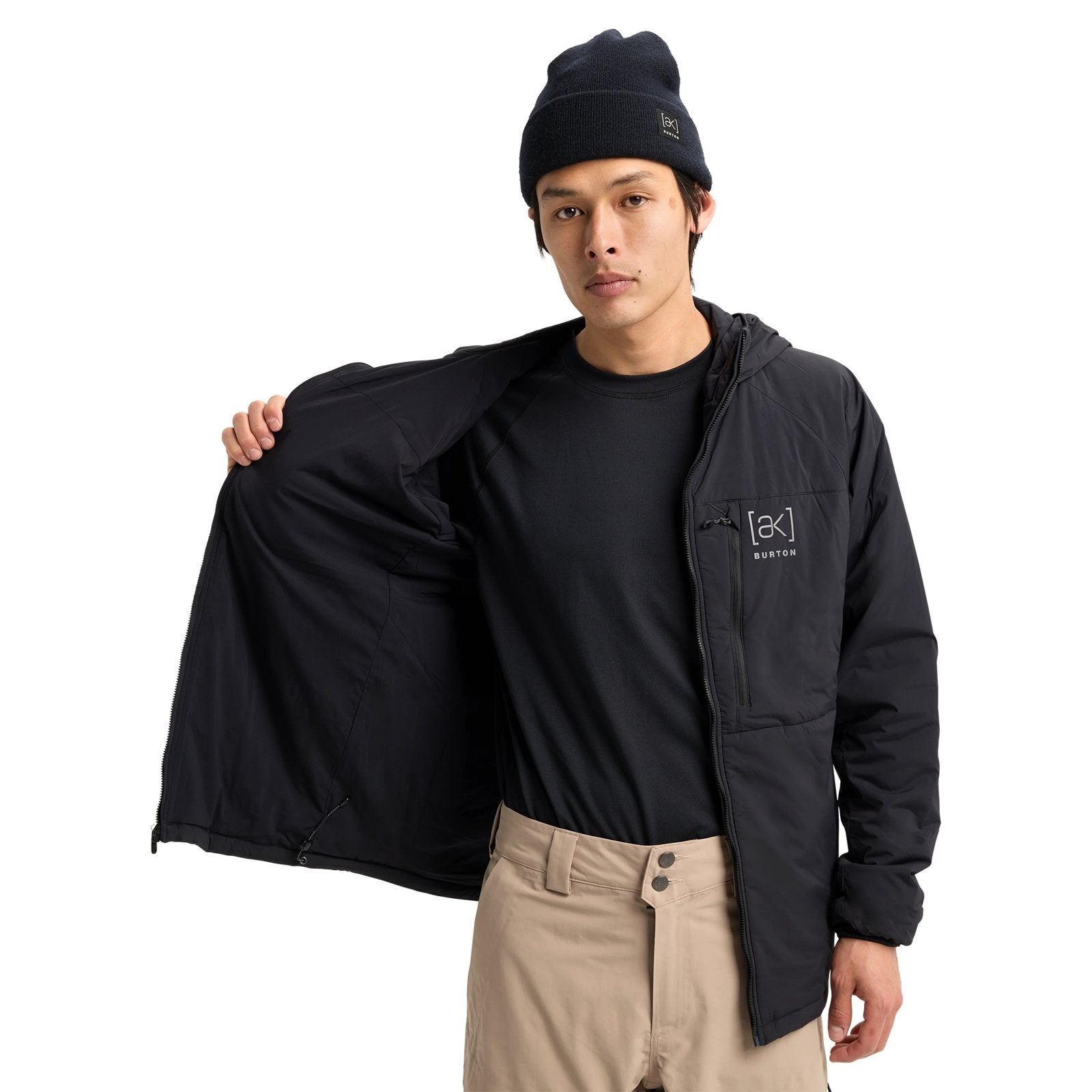 Mens [Ak] Helium Hooded Stretch Insulated Jacket True Black - Image 8