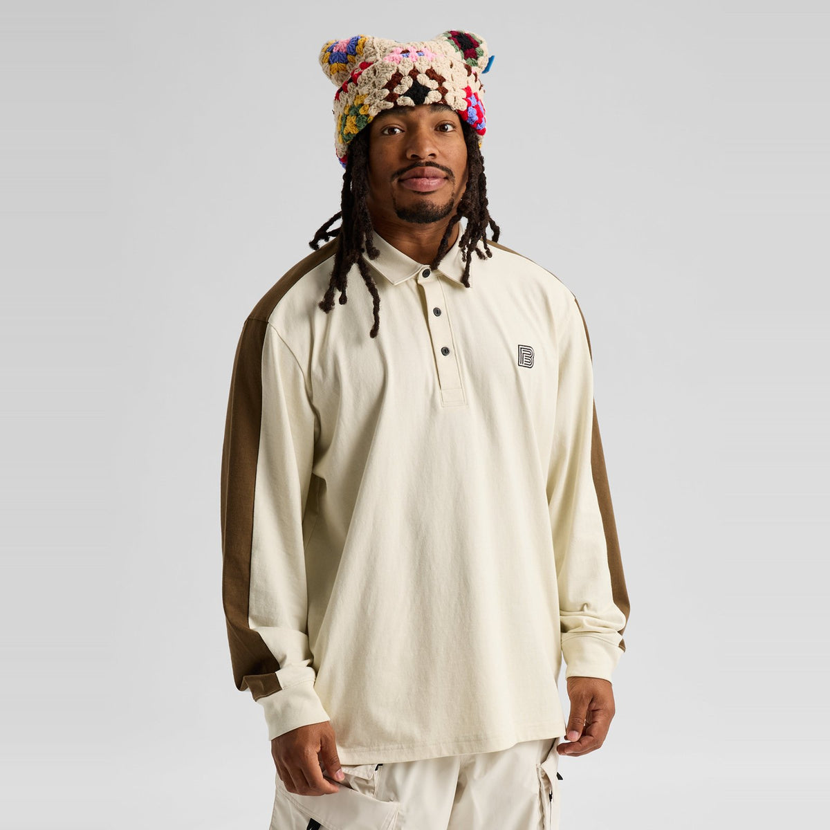 Mens Rugby Shirt Lunar Sand/Earth Ship Brown - Image 8