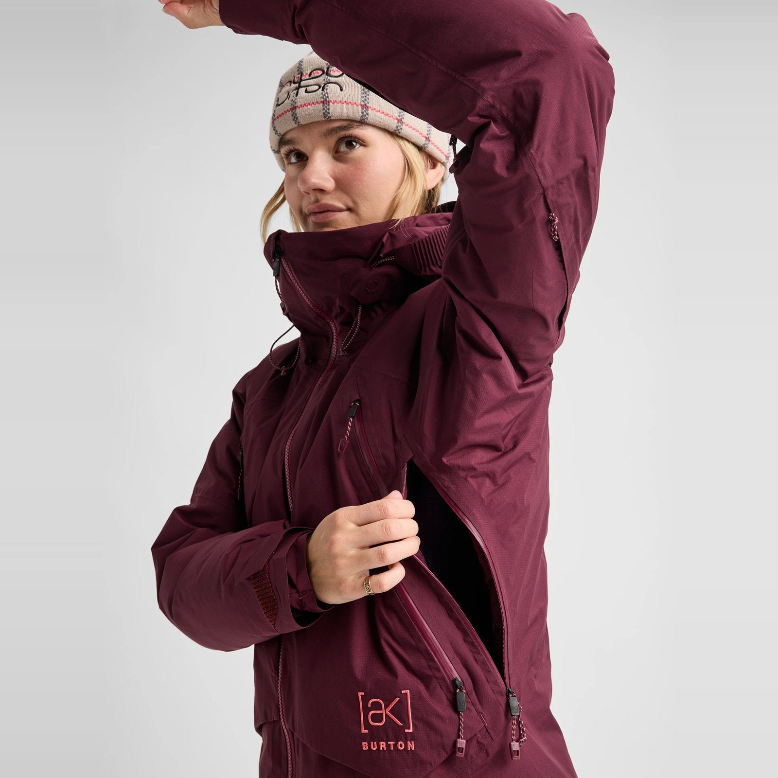 Womens [Ak] Swash Down Insulated Gore-Tex 2L Jacket Rum Raisin - Image 8