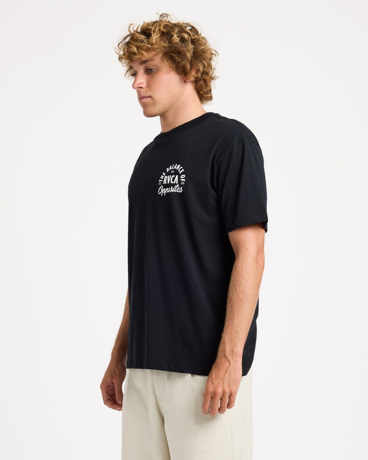 Mens Semi T-Shirt Rvca Black - Image 8