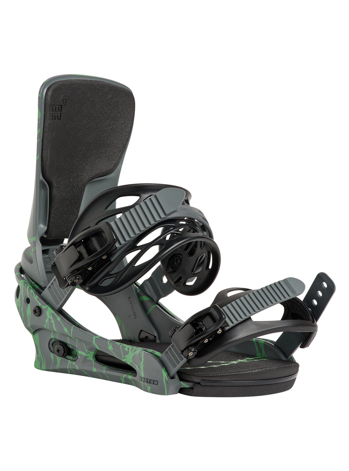 Mens Cartel Re:Flex Snowboard Bindings Gray / Green Voltage - Image 8