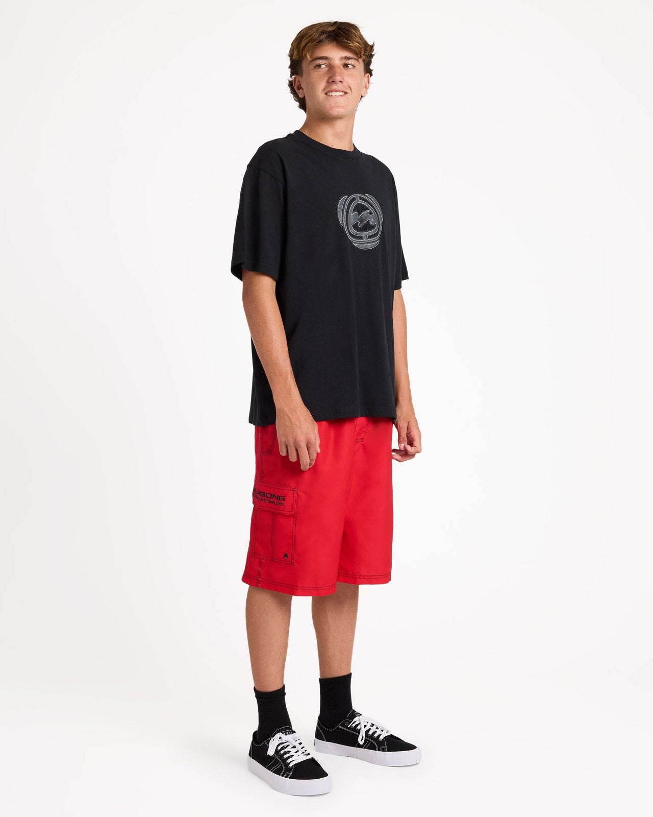 Mens Throw On 22" Shorts Red Core - Image 8