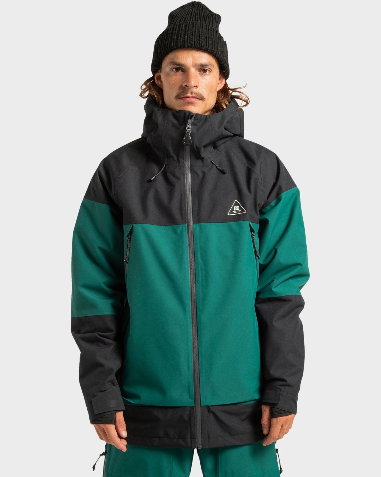 Mens Intel 30K Snow Jacket Black / Deep Teal - Image 8
