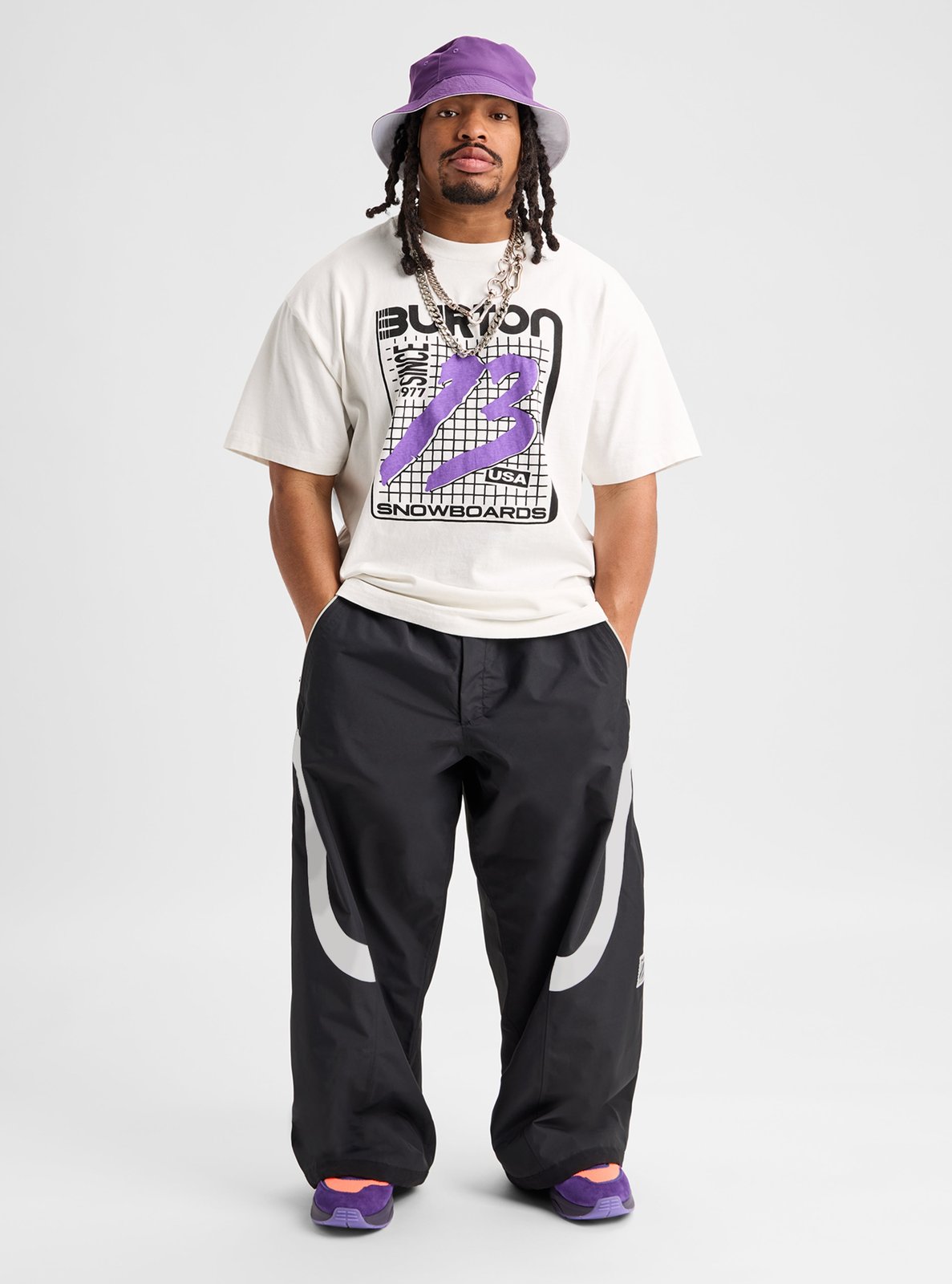 Mens 2L Baggy Simple Pants True Black - Image 8