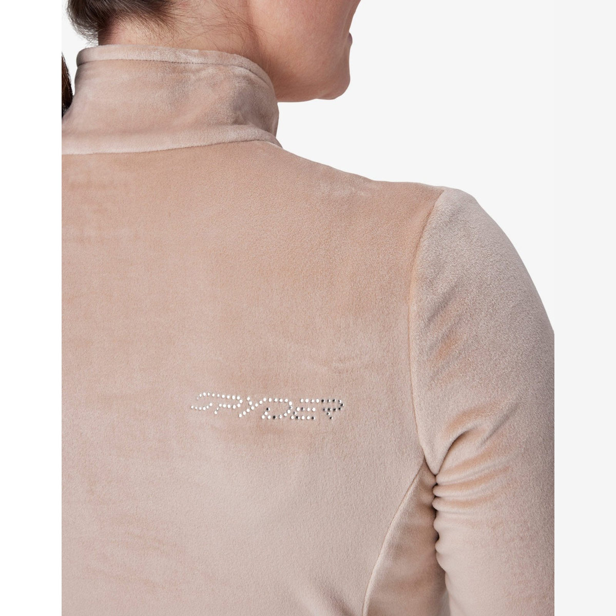 Womens Shimmer Bug Half Zip Tan - Image 9