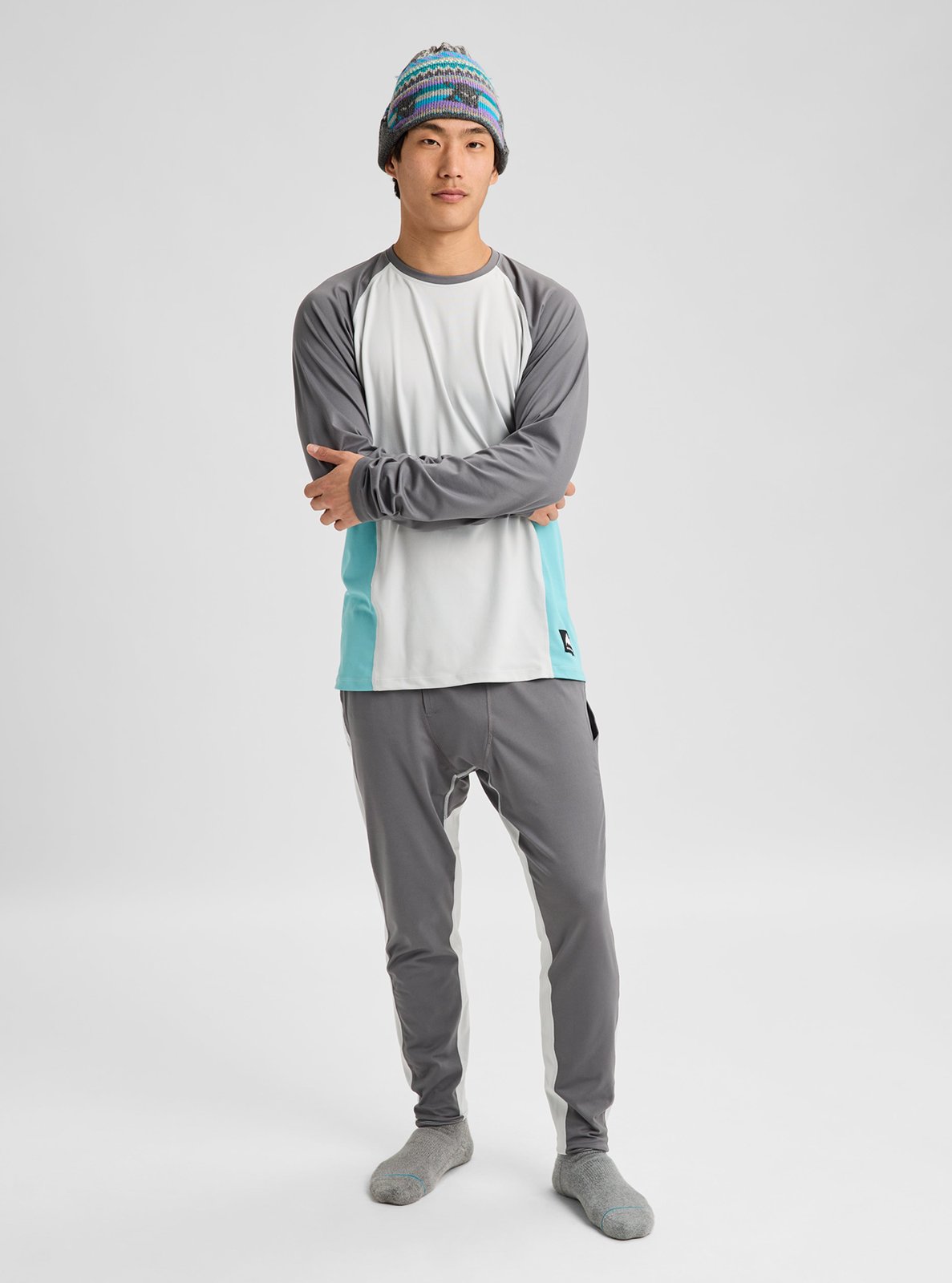 Mens Synthetic Midweight Base Layer Pants Gotham Gray/Gray Cloud - Image 9