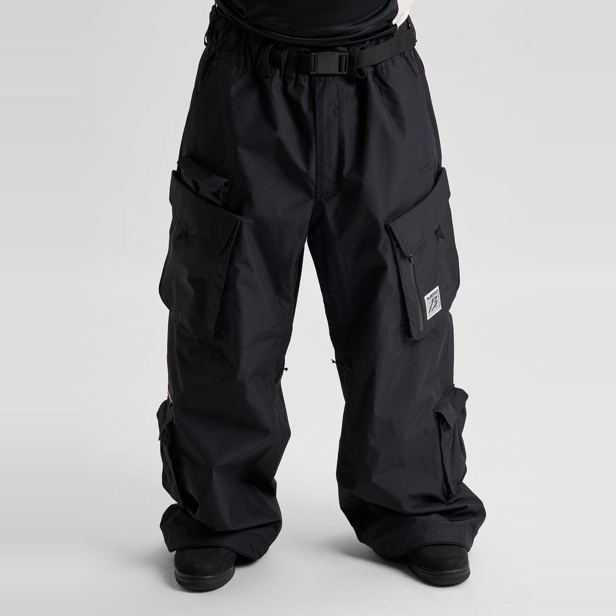 Mens 2L Baggy Cargo Pants True Black - Image 9