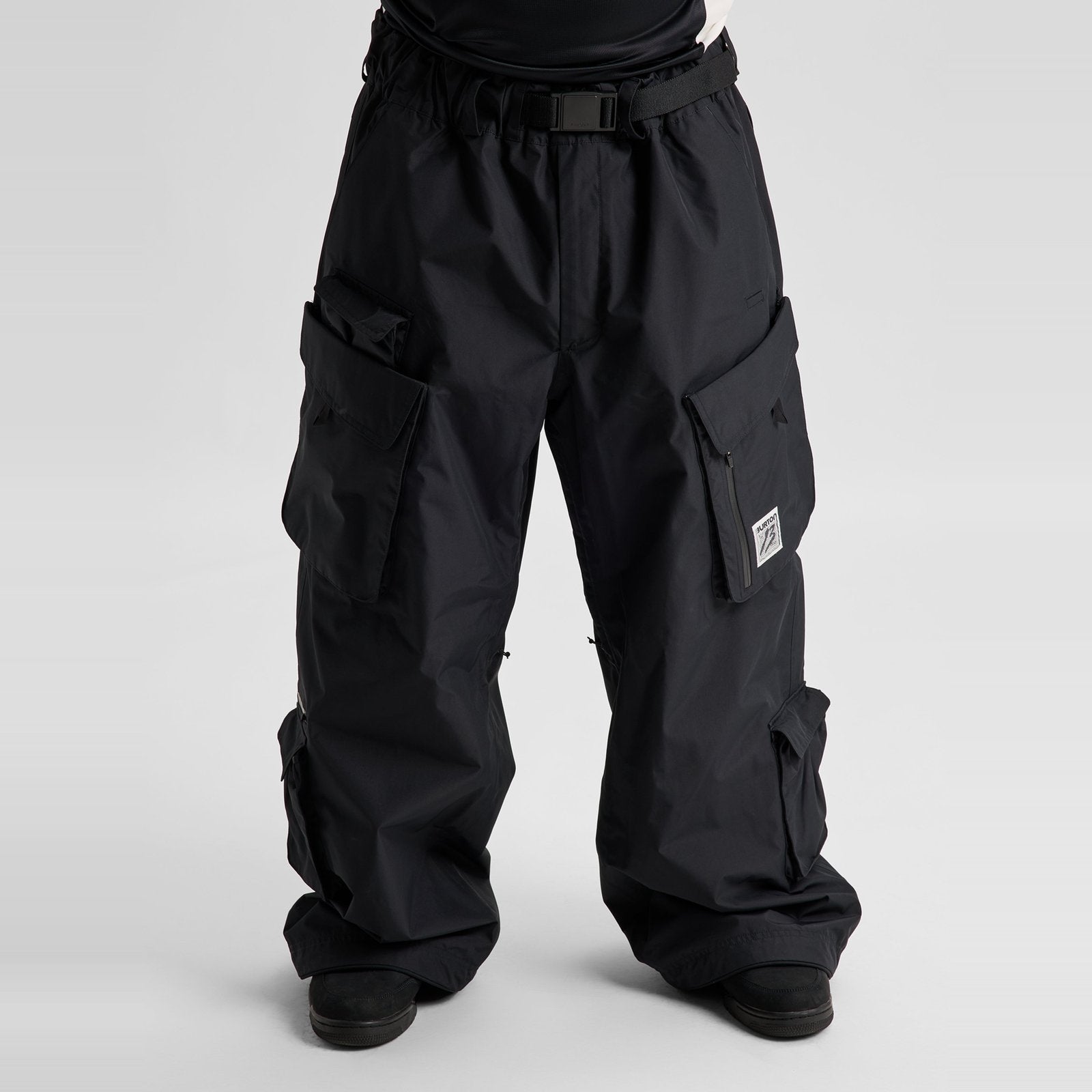 Mens 2L Baggy Cargo Pants True Black - Image 9