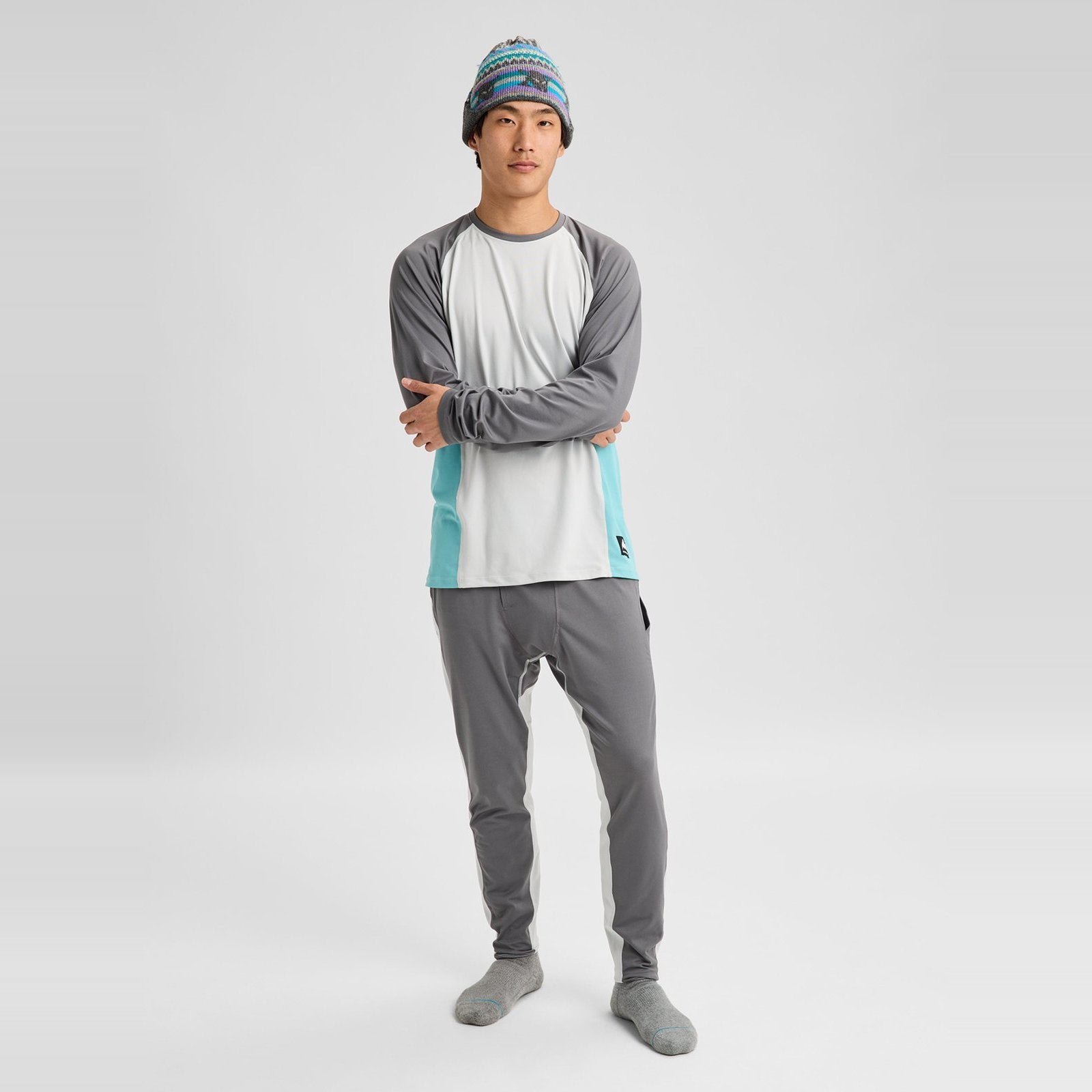 Mens Synthetic Midweight Base Layer Pants Gotham Gray/Gray Cloud - Image 9