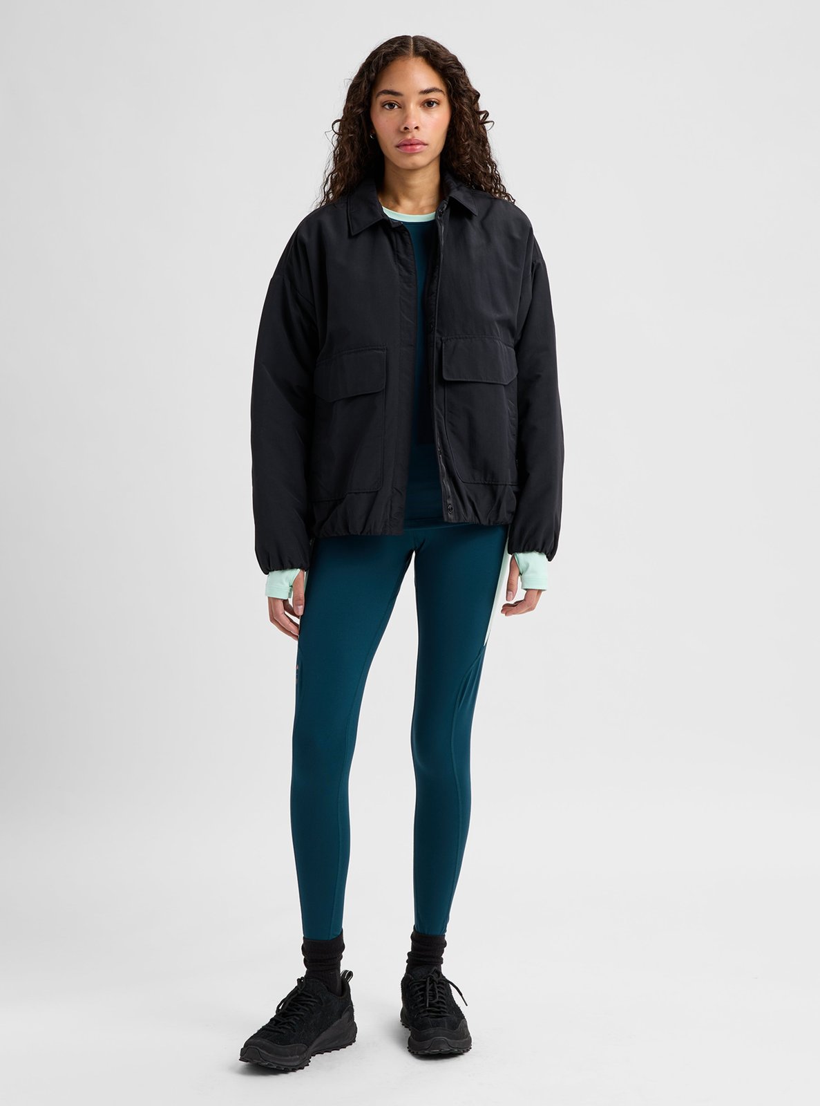 Womens Synthetic Midweight Base Layer Pants Atlantic Teal/Spring Frost - Image 9