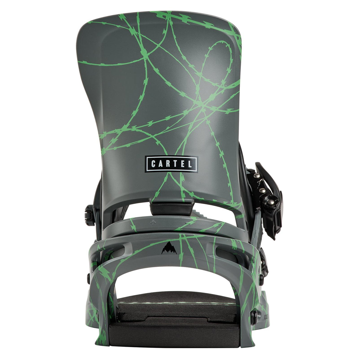 Mens Cartel Re:Flex Snowboard Bindings Gray / Green Voltage - Image 9