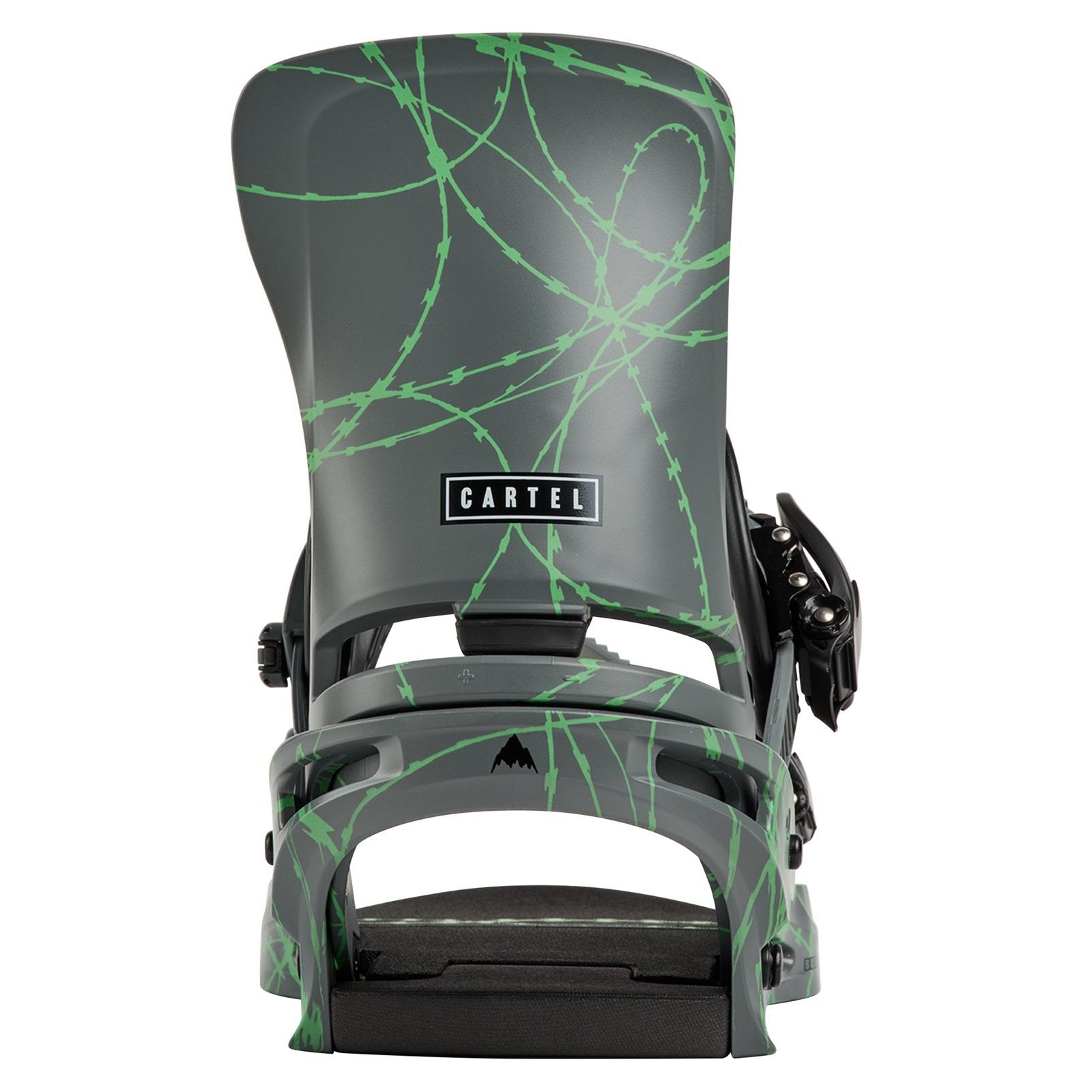 Mens Cartel Re:Flex Snowboard Bindings Gray / Green Voltage - Image 9