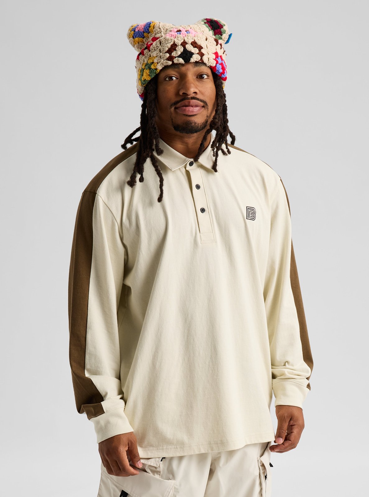 Mens Rugby Shirt Lunar Sand/Earth Ship Brown - Image 9