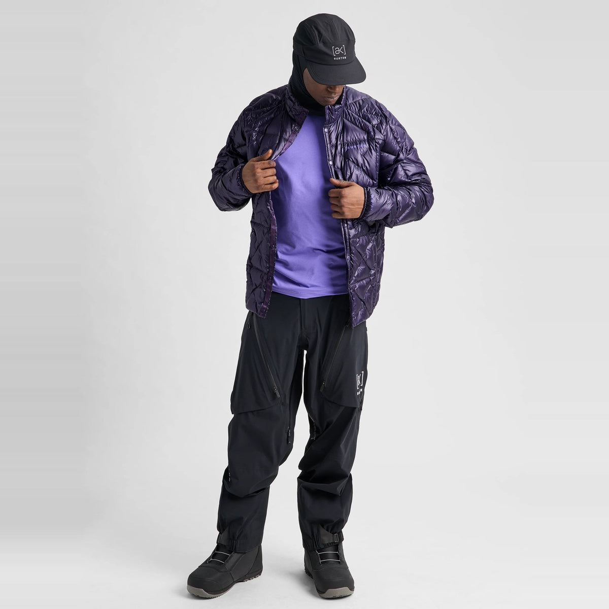 Mens [Ak] Baker Ultralight Down Jacket Nightshade Purple - Image 9
