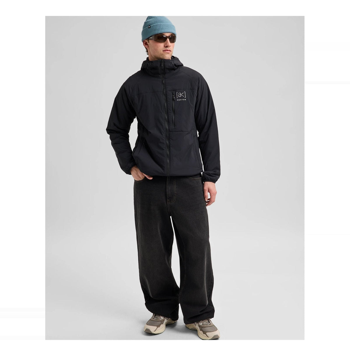 Mens [Ak] Helium Hooded Stretch Insulated Jacket True Black - Image 9