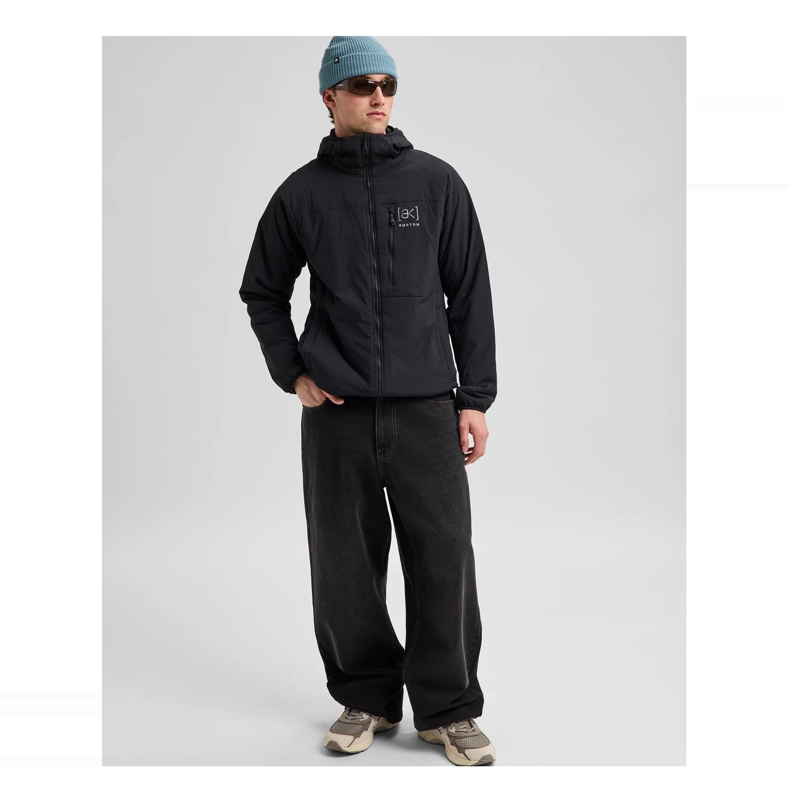 Mens [Ak] Helium Hooded Stretch Insulated Jacket True Black - Image 9